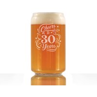 Prost Auf 30 Jahre - Lustiges Bierdose Pint Glas, Geätzte Sprüche Nettes Geschenk Zur Feier Der 30sten Hochzeit, Geschäfts- Oder Arbeitsjubiläum von BevveeCo