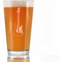 E-Gitarren-Pintglas Für Bier - Musikgeschenke Gitarristen, Lehrer Und Musikzubehör Musiker 16-Unzen-Gläser von BevveeCo