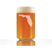 Florida State Outline Beer Can Pint Glas, Geätzte Geschenke Für Floridianer - 16 Oz von BevveeCo