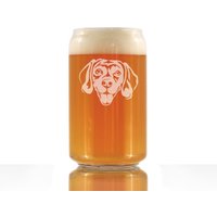 Happy Beagle Face - Süße Lustige Bierdose Pint Glas, Geätzte Sprüche Geschenke Für Hundeliebhaber Mit Beagles von BevveeCo