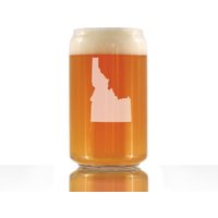 Idaho State Outline Bierdose Pint Glas, Geätzte Geschenke Für Idahoans - 16 Oz von BevveeCo