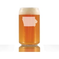 Iowa State Outline Beer Can Pint Glas, Geätzte Geschenke Für Iowans - 16 Oz von BevveeCo