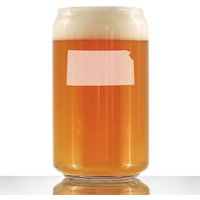 Kansas State Outline Beer Can Pint Glas, Geätzte Geschenke Für Kansans - 16 Oz von BevveeCo