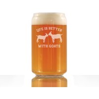 Life Is Better With Goats - Süßes Lustiges Bierdose Pint Glas, Geätzte Sprüche Einzigartige Personalisierte Ziegengläser Zum Geburtstag von BevveeCo