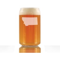 Montana State Outline Bierdose Pint Glas, Geätzte Geschenke Für Montanans - 16 Oz von BevveeCo