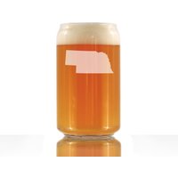 Nebraska State Outline Bierdose Pint Glas, Geätzte Geschenke Für Nebraskans - 16 Oz von BevveeCo