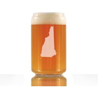 New Hampshire State Umriss Bierdose Pint Glas, Geätzte Geschenke Für Neue Hampshirites - 16 Oz von BevveeCo