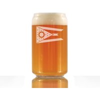 Ohio Flagge - Niedliche State Flag Bierdose Pint Glas, Groß 16 Unzen Größe, Geätzte Sprüche, Geschenk Für Ohioan von BevveeCo