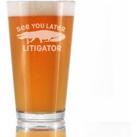 See You Later Litigator - Pint-Glas Für Bier Lustige Anwalts-Geschenke Law School-Absolventen 16 Oz Glas von BevveeCo