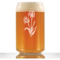 Tulpe - Bierdosen-Pintglas Geschenke Und Dekoration Mit Blumenmotiv Für Gärtner Blumenliebhaber 16-Unzen-Glas von BevveeCo