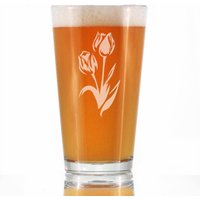 Tulpe - Pint-Glas Für Bier Geschenke Und Dekoration Zum Thema Blumenliebhaber Gärtner Floristen 16-Unzen-Glas von BevveeCo