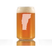 Vermont State Outline Beer Can Pint Glas, Geätzte Geschenke Für Vermonters - 16 Oz von BevveeCo