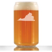 Virginia State Outline Beer Can Pint Glas, Geätzte Geschenke Für Virginians - 16 Oz von BevveeCo
