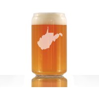 West Virginia State Outline Bierdose Pint Glas, Geätzte Geschenke Für Virginians - 16 Oz von BevveeCo