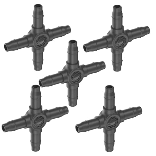 Bewässerung 5X Gardena Kreuzstück Verteiler Zubehör für das Micro-Drip-System 4,6 mm (3/16") Adapter (5X Kreuzstück 4,6mm) von Bewässerung