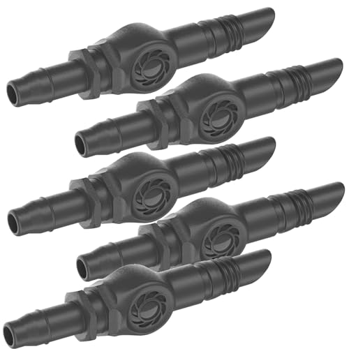 Bewässerung Zubehör für das Gardena Micro-Drip-System 4,6 mm (3/16') Kreuzstück T-Stück L Stück Verteiler Schlauch Adapter Tropfer (5X Verbinder 4,6mm), Grau von Bewässerung