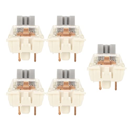 45-teiliges Lineares Mechanisches Tastaturschalter-Set, Wasserdichter Leiser Taktiler Schalter mit Hintergrundbeleuchtung, Werkseitig Geschmierter Schalter für Gaming-DIY-Tastatur (G Silber PRO, von Bewinner