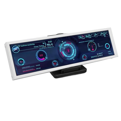 8,8-Zoll-IPS-USB-Bildschirm, USB-C-PC-Sensorpanel-Display, AIDA64 PC-CPU-RAM-Datenmonitor, PC-Computer-Temp-Sekundärbildschirm für PC-ARGB-Computergehäuse (Mit Berührung) von Bewinner