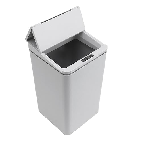 9L Berührungsloser Rechteckiger Mülleimer mit Bewegungssensor, Kleiner Automatischer Mülleimer für Badezimmer, Kommerzieller Kleiner Abfallkorb mit Bewegungssensor für (White) von Bewinner