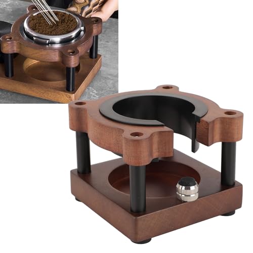 Bärenförmiger Kaffee-Siebträgerhalter aus Holz, Stabiler Tamper-Ständer für 51 Mm, 53 Mm, 58 Mm Siebträger, Einfache Zubereitung von Effizientem Kaffee mit Rutschfester Basis, von Bewinner