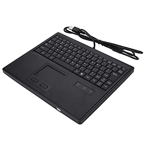 Bewinner 10-Zoll-Tastatur mit Kabel, 84 Tasten Ultraflaches Integriertes Multi-Touch-Scheren-Trackpad für DOS/ 95/98/NT/ME/2000/2003/XP/Win7/Win8 für für Unix von Bewinner