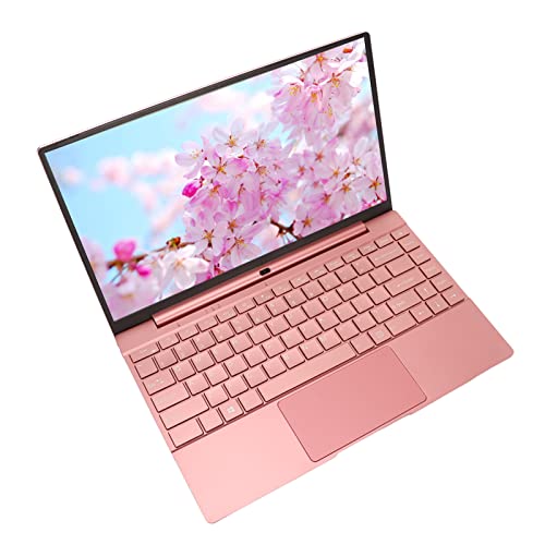 Bewinner 14 Zoll Laptop, 11 Laptop Pink LPDDR4 12GB für N5095CPU mit 2K IPS Display, Eingebautes Mikrofon mit Hintergrundbeleuchteter Tastatur und Trackpad, Geschenk für Familie, von Bewinner