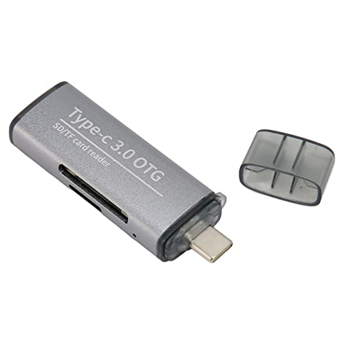 Bewinner 2 in 1 USB SD Kartenleser, TF SD Speicherkartenleser, USB C 3.1 USB 3.0 Speicherkartenleser mit 2 Anschlüssen für Mac, Windows, Linux, PC von Bewinner