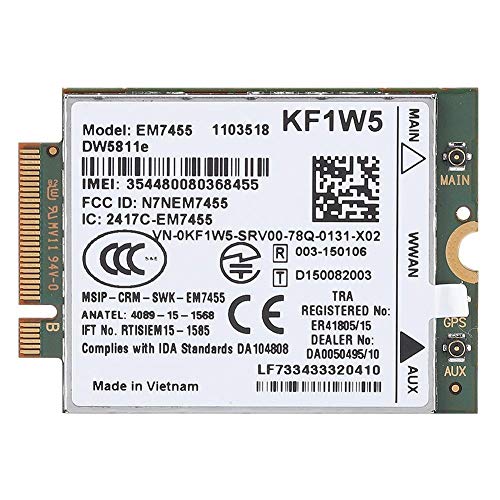 Bewinner 4G EM7455 Modulkarte, Wireless EM7455 4G LTE Modules 300Mbps Netzwerkkarten Replacement 4G Modules for Dell DW5811e Qualcomm 4G LTE WWAN NGFF Card Module Bewinner 4G EM7455 Modulkarte, Wireless EM7455 4G LTE Modules 300Mbps Netzwerkkarten Replacement 4G Modules for Dell DW5811e Qualcomm 4G LTE WWAN NGFF Card Module von Bewinner