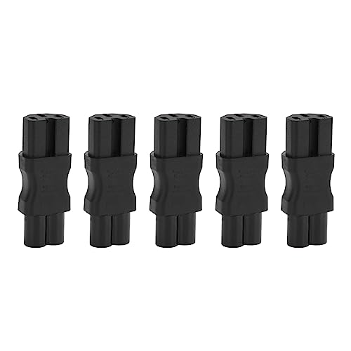 Bewinner 5 Stück IEC320 C6 auf C15 Netzteil, Kupferkontakt C6 auf C15 Stecker auf Buchse, Gerader AC-Konverter für USV-Steckdose, Computerraum-Steckdose Bewinner 5 Stück IEC320 C6 auf C15 Netzteil, Kupferkontakt C6 auf C15 Stecker auf Buchse, Gerader AC-Konverter für USV-Steckdose, Computerraum-Steckdose von Bewinner