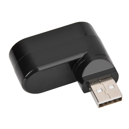 Bewinner 5V 500mAh Dividing Adapter Cuble, USB Cube, Cube, Drehen Sie den Multi-Puerto-Stecker und Spielen Sie die USB2.0-Schnittstelle für das PC-Laptop-Notizbuch ab (Black) von Bewinner