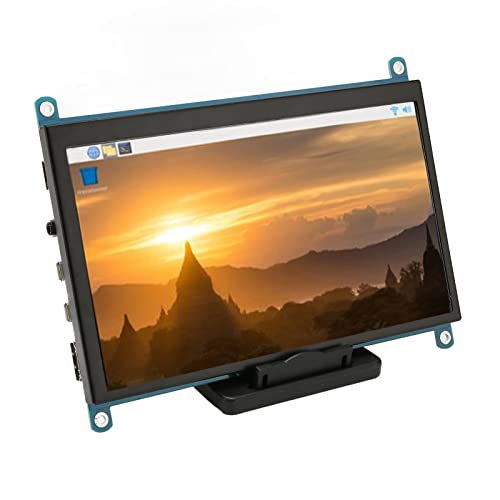 Bewinner 7-Zoll-Touchscreen-Monitor für Raspberry Pi, 1024 X 600 IPS-Display, Kapazitiver 5-Punkt-Touchscreen für Rapbberry Pi 4 3 2 1 B B+ A+ von Bewinner