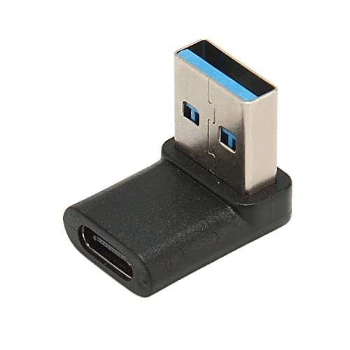 Bewinner 90 Grad Winkel USB Extender Adapter, USB A 3.0 Stecker auf USB C 3.1 Buchsenadapter, Vertikaler Aufwärts und Abwärtswinkel Koppler L förmiger Stecker, für USB Geräte von Bewinner