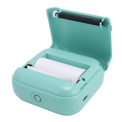 Bewinner BT Thermo-Versandetikettendrucker – Thermoetikettendrucker für Kleine Unternehmen, Tragbarer Taschendrucker mit 203 DPI, Kleiner Thermodrucker für Rechnungsfotonotizen (Green) von Bewinner