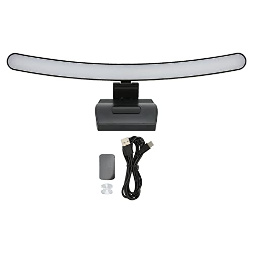 Bewinner Computermonitorlampe, Curved Screen Light Bar Zur Augenpflege, 5 V 1 A Asymmetrisches Optisches Touch-Dimmen mit 7-Farben-RGB für Curved Screen von Bewinner