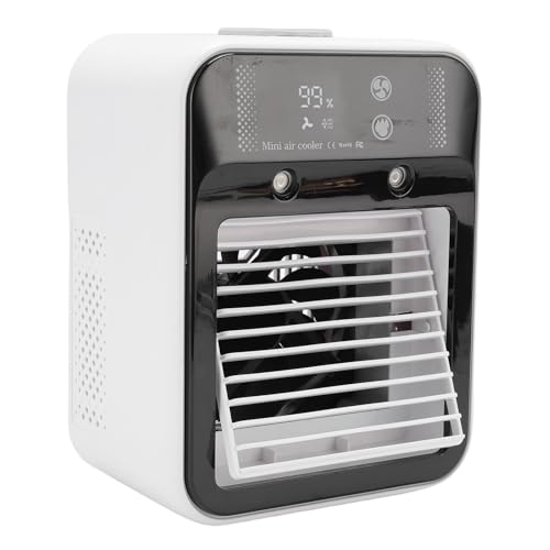 Bewinner Desktop -Luftkühler, Leichter und Tragbarer Raumkühler mit Nebel, Digitalem Display, Niedrigem Tragbarem Luftkühlventilator für das Büro des Campingautos für Heimzimmer Camping von Bewinner