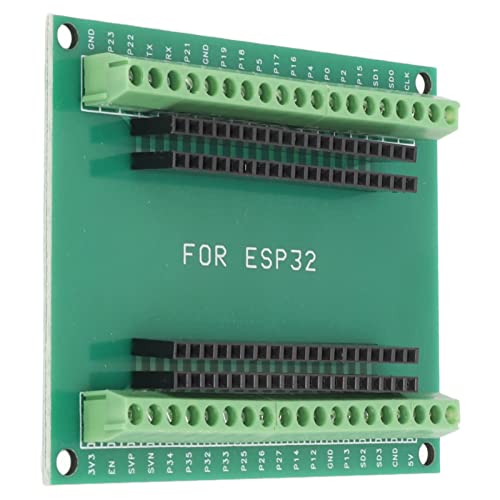 Bewinner ESP32-Entwicklungsplatine, 38-polige 2-in-1-Dual-Layer-Leiterplatte für Kompatibilität mit der 38-poligen Schmalen -Entwicklungsplatine mit Stiftleiste und Schraubklemme von Bewinner