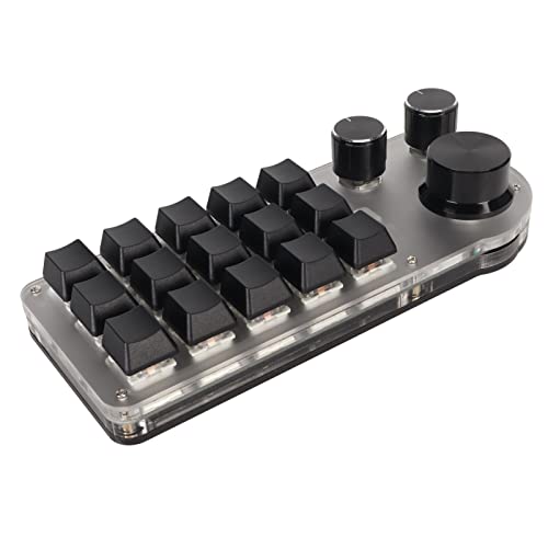 Bewinner Einhändige Programmierbare Mechanische Tastatur, Tragbares USB-15-Tasten-DIY-programmierbares Tastenfeld, OSU-Tastatur, Hotswap-Gaming-Tastatur für Office-Gaming Bewinner Einhändige Programmierbare Mechanische Tastatur, Tragbares USB-15-Tasten-DIY-programmierbares Tastenfeld, OSU-Tastatur, Hotswap-Gaming-Tastatur für Office-Gaming von Bewinner