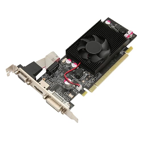 Bewinner GT210 Grafikkarten, 1 GB DDR2 64 Bit PC Gaming Grafikkarte mit DVI I VGA HD Multimedia Schnittstelle PCI Express 2.0, Desktop Grafikkarte für Büro und Gaming (GT210 1 GB DDR2 64 von Bewinner