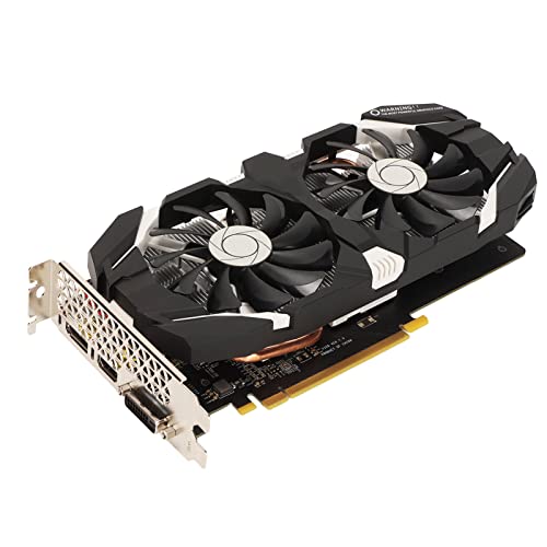 Bewinner GTX1060 GDDR5 192-Bit-PCIE-Grafikkarte, Computer-Grafikkarte mit Zwei Lüftern, 8008 MHz Speicherfrequenz, HDMI-DVI-DP-4K-HDR-Gaming-Grafikkarte(3GB) von Bewinner