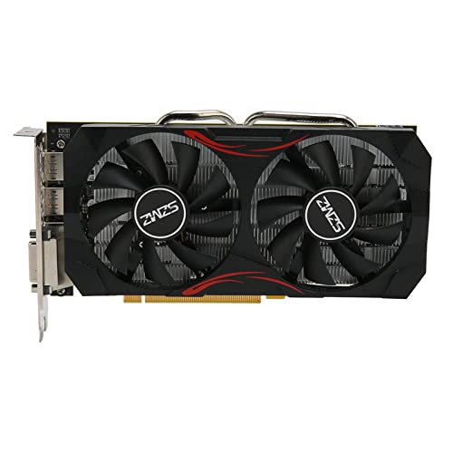 Bewinner Gaming-Grafikkarte, RX 580 8G GDDR5-Grafikkarte, 256-Bit-Unterstützung, 3 DP DVI HD-Multimedia-Schnittstelle, 4K-Gaming-Grafikkarte, Computer-Grafikkarten mit Zwei Lüftern von Bewinner