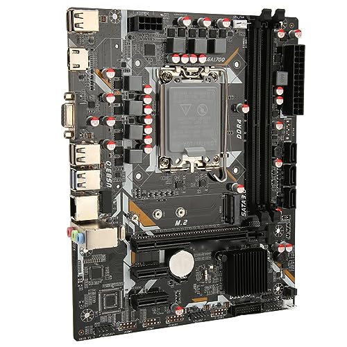 Bewinner H610U ATX Motherboard, Computer Motherboard Unterstützt VGA HD SATA, LGA 1700, Dual Channel DDR4, PCIe 16x, 1000 Mbit/s Netzwerkkarte, M.2, 64 GB Desktop Motherboard von Bewinner