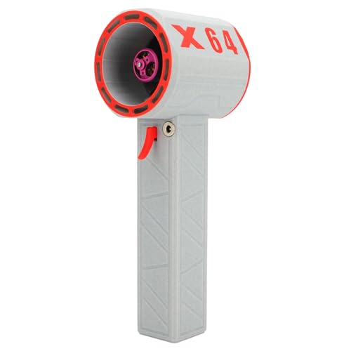 Bewinner Jet Fan Dry Gebläse, 1400 G Leistungsstarker Lüfter, 64 Mm Bürstenloser Motor, Stufenlose Geschwindigkeitsanpassung, Kabelloses Elektronisches Turbo Jet Gebläse (weiß und rot) von Bewinner