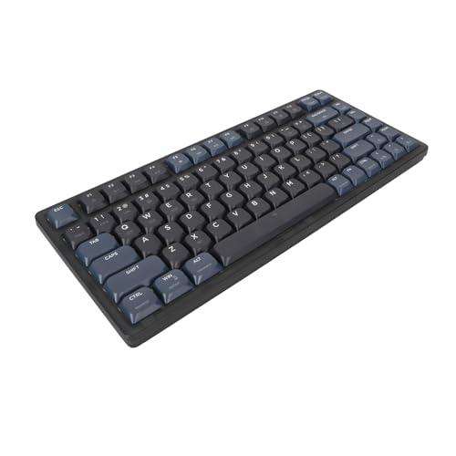 Bewinner Kabellose Mechanische Tastatur, 3 Modi, Bluetooth, 2,4 G, USB, Kabelgebunden, RGB-Gaming-Tastatur, Blauer Schalter, 83 Tasten, Kompakte Gaming-Tastatur für das Heimbüro von Bewinner