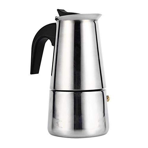 Bewinner Kaffeemaschine 100 ml / 200 ml / 300 ml / 450 ml Edelstahl Moka-Kanne Espresso Kaffeemaschine Herd Home Office Kochfeld Espresso Moka-Kannen(200ml) von Bewinner