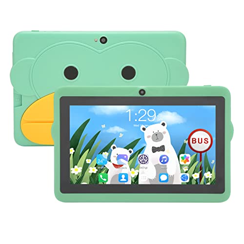 Bewinner Kids Tablet 7 Zoll, Kinder Tablet WiFi Android 10 mit LED Screen and IPS HD Display, 2GB RAM 32GB ROM MT6592 8 Cores, 5GWiFi, Bluetooth, Doppelkamera Tablett PC(Grün) von Bewinner