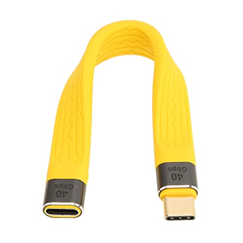 Bewinner Kurzes Flexibles -zu-Kabel, Typ-C-Stecker-zu-Buchse-Kabel, 5A 100W PD-Schnellladung, 40-Gbit/s-Datenübertragungskabel für Externe SSD- und Typ-C-Geräte von Bewinner