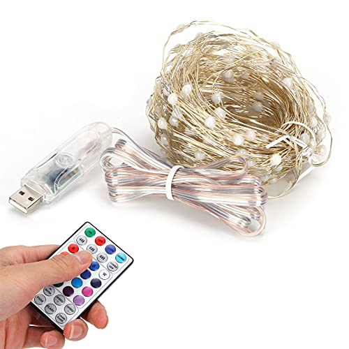 Bewinner LED Lichterkette, 16 Farben 200 LEDs Lichterkette, Kupferdraht RGB Dekorlampe 20 M / 65,6 Ft für DIY Hochzeit Schlafzimmer Terrasse Weihnachten Bewinner LED Lichterkette, 16 Farben 200 LEDs Lichterkette, Kupferdraht RGB Dekorlampe 20 M / 65,6 Ft für DIY Hochzeit Schlafzimmer Terrasse Weihnachten von Bewinner