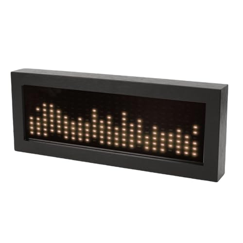 Bewinner LED Music Spectrum Analyzer, Musikspektrum -Rhythmus -Leuchtsteuer -Steuerung mit Mikrofon und Verkabeltem Eingang, Voice Activated Spectrum Display Analyzer für Spiele, Musiker, (Warm weiß) von Bewinner