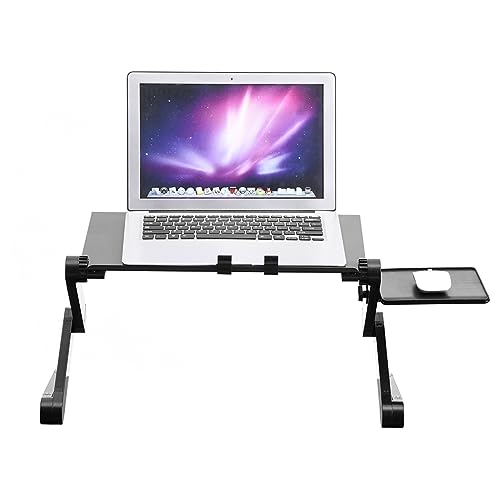 Bewinner Laptop-Schreibtisch, um 360 ° Verstellbarer Faltbarer Laptop-Schreibtisch, Tragbare, Ultra-robuste, Multifunktionale Lapdesks, Tischständerhalter mit Kühlendem Mausventilator von Bewinner