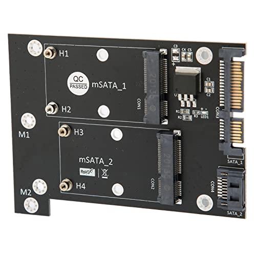 Bewinner MSATA Adapter, Dual MSATA SSD auf Dual SATA3 Adapterkarte Konverter für Schnelle Lesegeschwindigkeit Computerzubehör von Bewinner